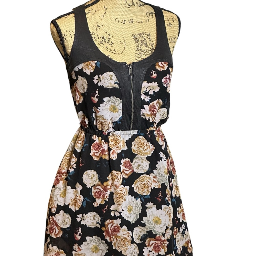 Material Girl Black Floral Mini Dress